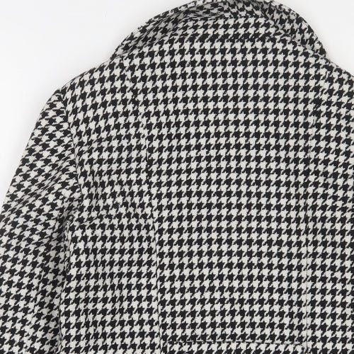 NEXT Womens White Herringbone Jacket Blazer Size 6 Button