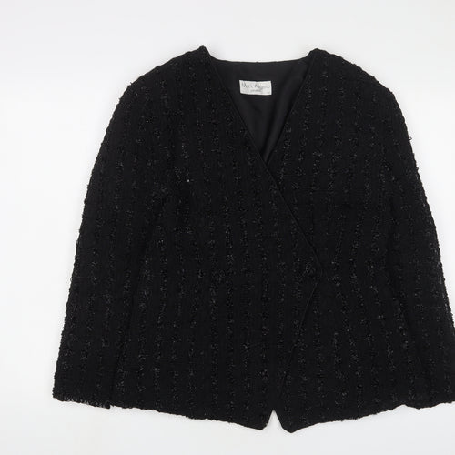 Mark Angelo Womens Black Jacket Blazer Size 14 Button