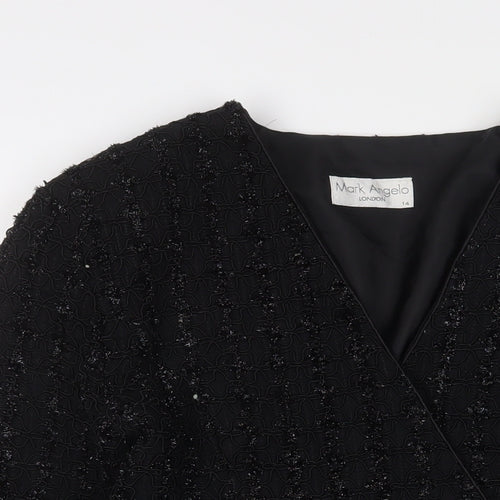 Mark Angelo Womens Black Jacket Blazer Size 14 Button