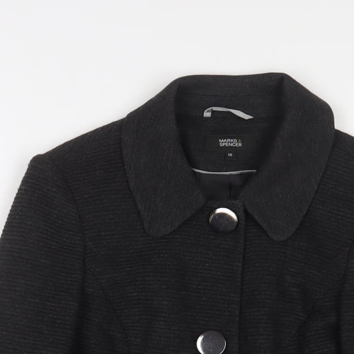 Marks and Spencer Womens Grey Jacket Size 10 Button