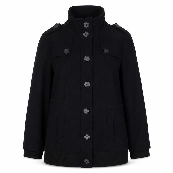 Marks and Spencer Womens Blue Military Jacket Jacket Size 14 Button