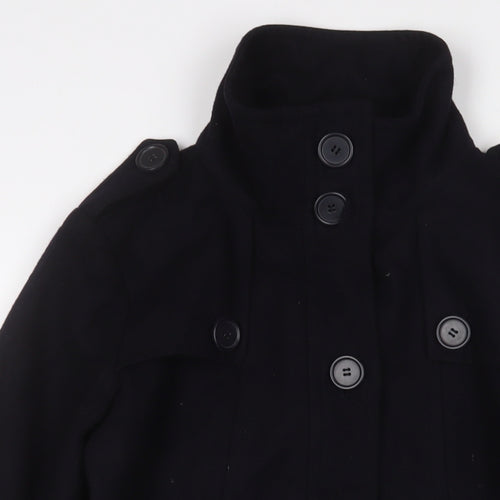 Marks and Spencer Womens Blue Military Jacket Jacket Size 14 Button