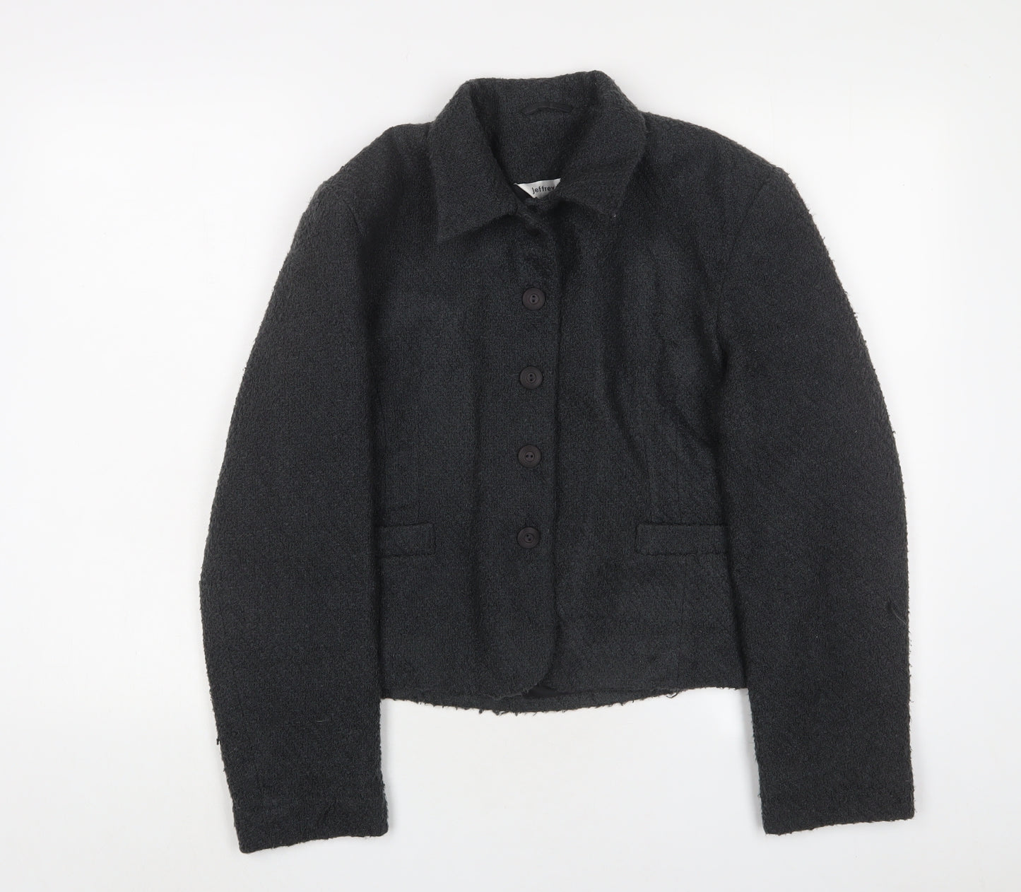 Jeffery Rogers Womens Grey Jacket Blazer Size 14 Button