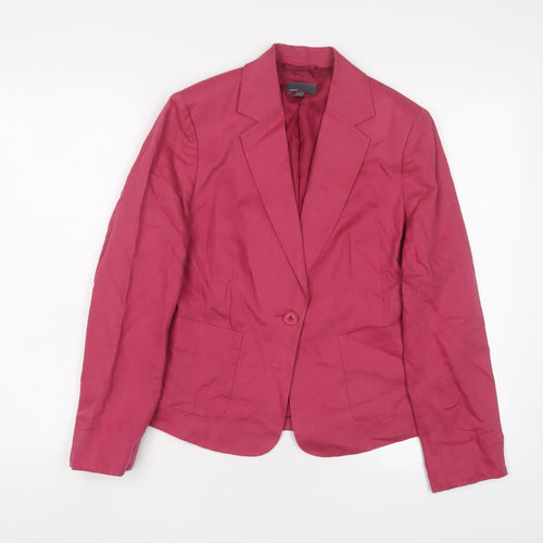 mex Womens Pink Jacket Blazer Size 10 Button
