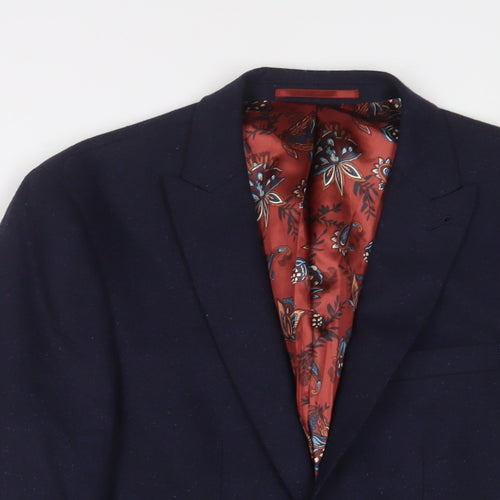 NEXT Mens Blue Wool Jacket Suit Jacket Size 34 Regular