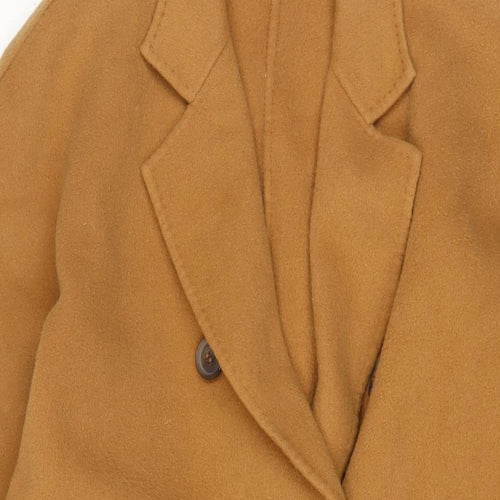 UPTO/SECONDS Womens Beige Overcoat Coat Size S Button