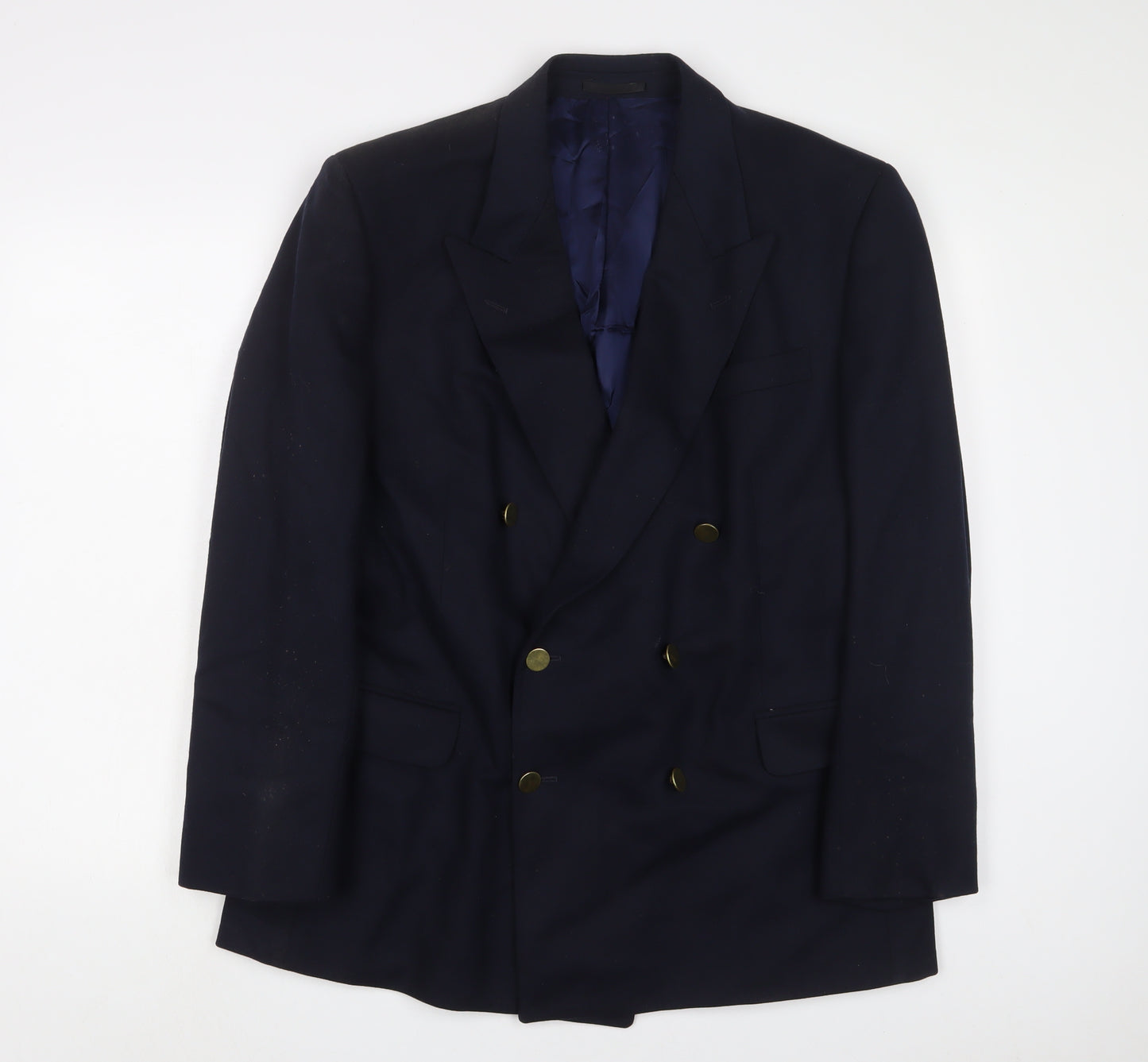 Hackett Mens Blue Wool Jacket Suit Jacket Size 40 Regular