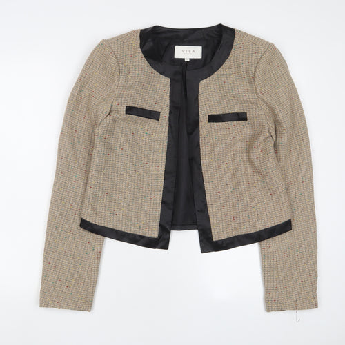 VILA Womens Brown Jacket Blazer Size L - Open