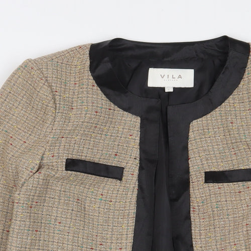 VILA Womens Brown Jacket Blazer Size L - Open