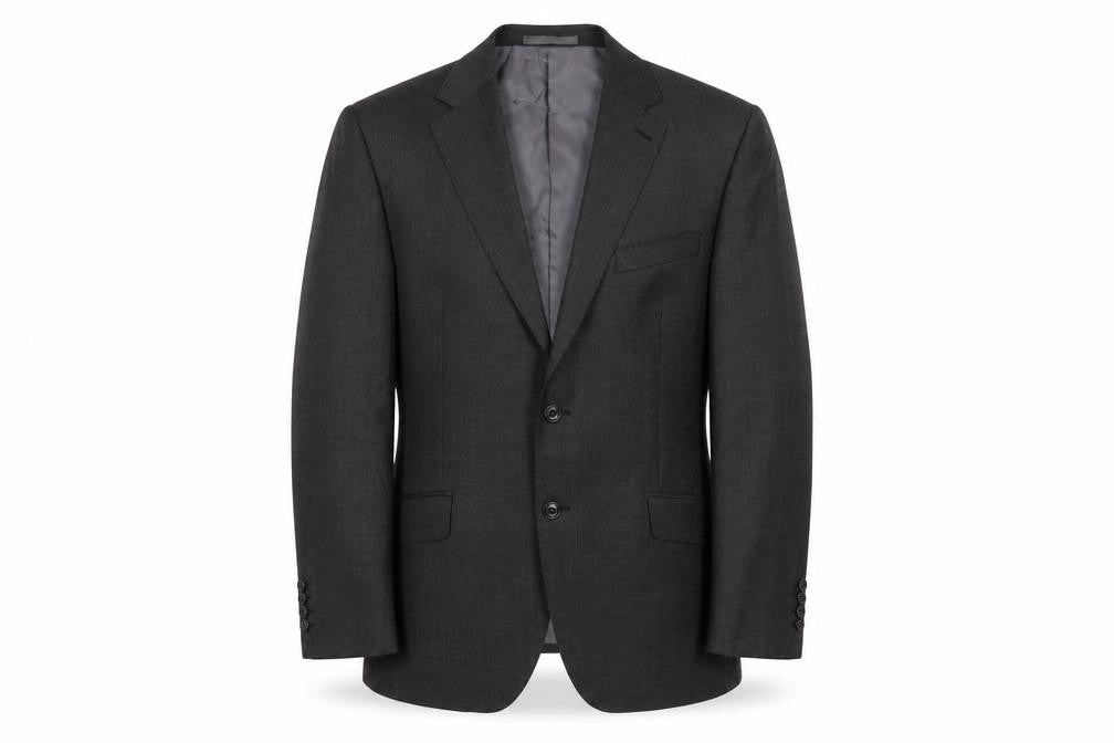 Front view of Marks & Spencer men’s grey wool jacket suit jacket, size 42, regular