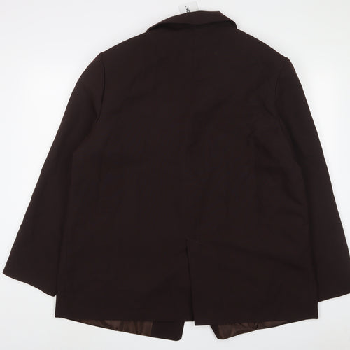COLLUSION Womens Brown Jacket Blazer Size 3XL Button