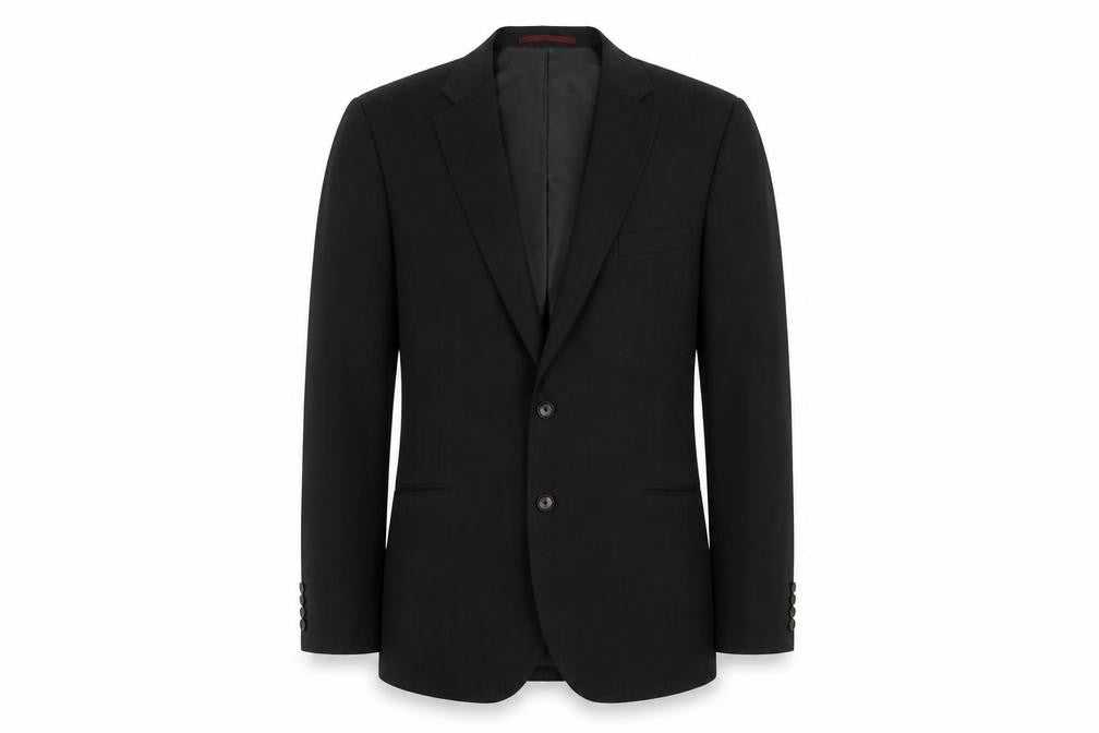 Front view of Marks & Spencer men’s grey wool jacket suit jacket, size 44, regular