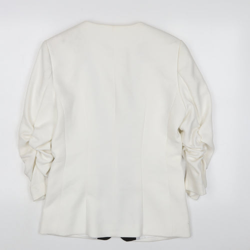H&M Womens White Jacket Blazer Size 12 - Open