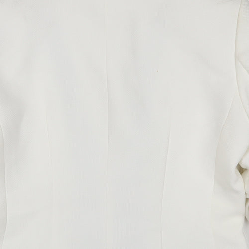 H&M Womens White Jacket Blazer Size 12 - Open