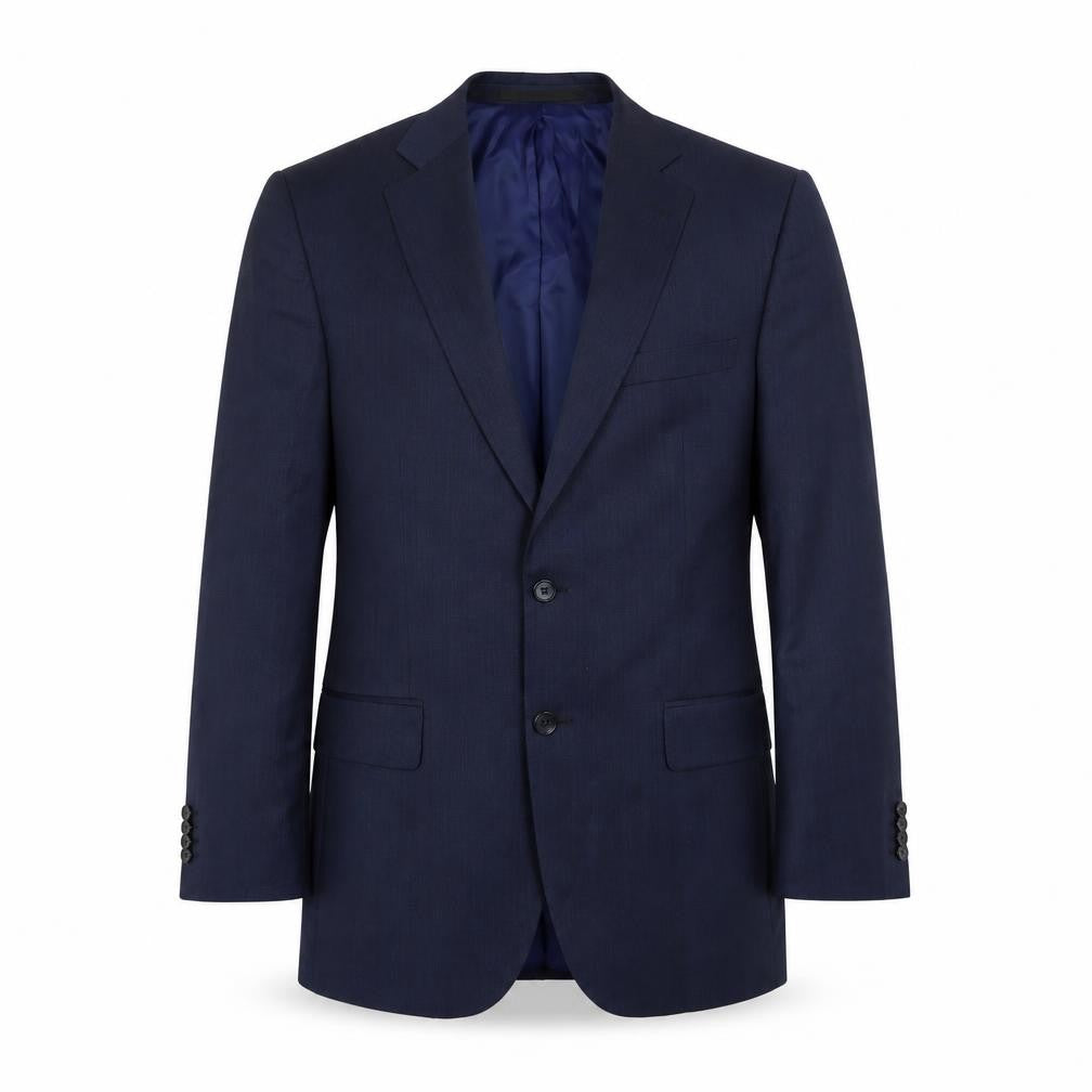 Front view of Marks & Spencer men’s blue wool jacket suit jacket, size 38, regular