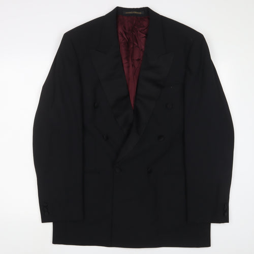 Marks and Spencer Mens Black Polyester Jacket Suit Jacket Size 40 Regular