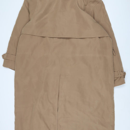 Wardrobe Womens Beige Overcoat Coat Size 24 Button