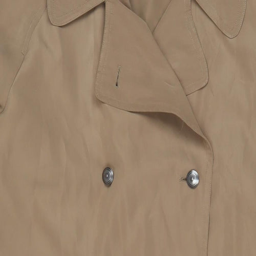 Wardrobe Womens Beige Overcoat Coat Size 24 Button