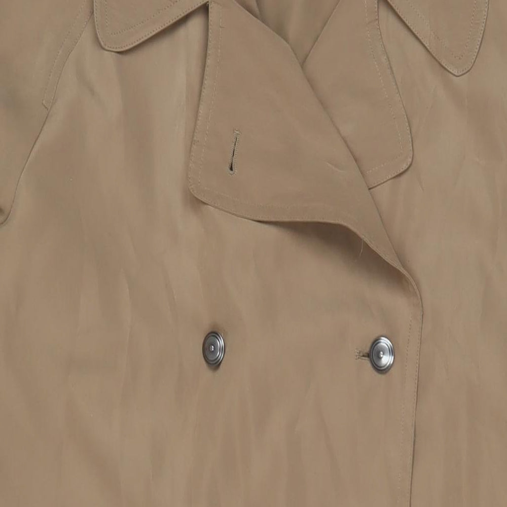 Wardrobe Womens Beige Overcoat Coat Size 24 Button