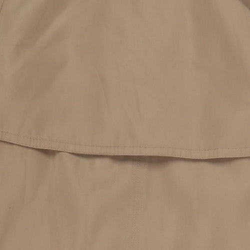 Wardrobe Womens Beige Overcoat Coat Size 24 Button
