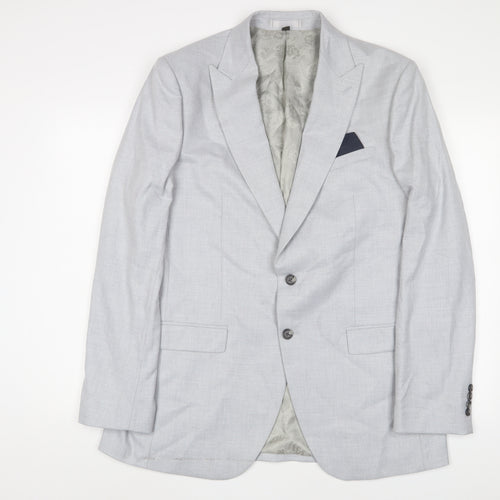 Marks and Spencer Mens Grey Polyester Jacket Suit Jacket Size 44 Regular