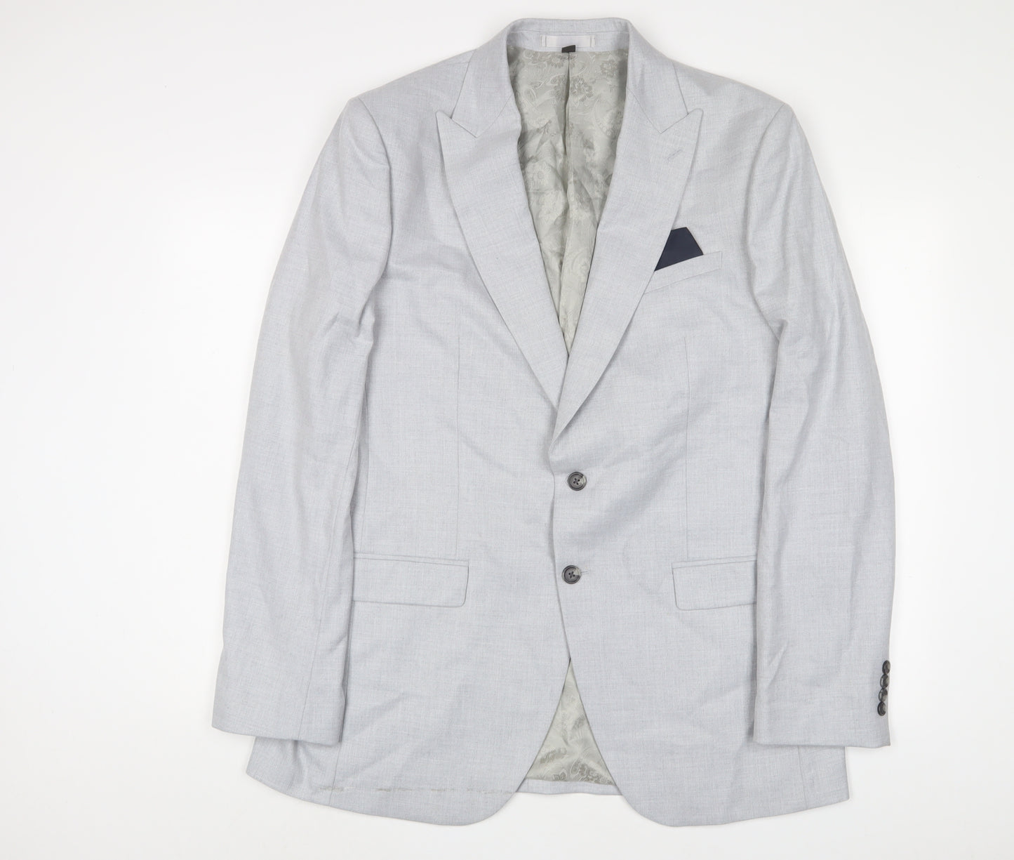 Marks and Spencer Mens Grey Polyester Jacket Suit Jacket Size 44 Regular