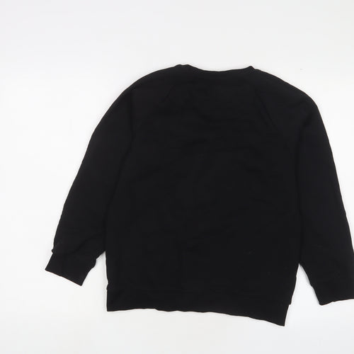 Stitche Girls Black Cotton Pullover Sweatshirt Size 11-12 Years Pullover