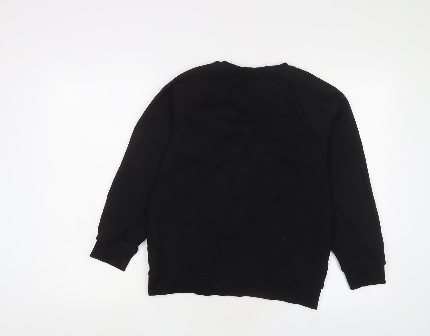 Stitche Girls Black Cotton Pullover Sweatshirt Size 11-12 Years Pullover