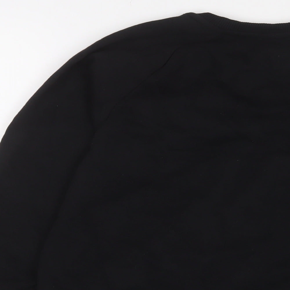 Stitche Girls Black Cotton Pullover Sweatshirt Size 11-12 Years Pullover
