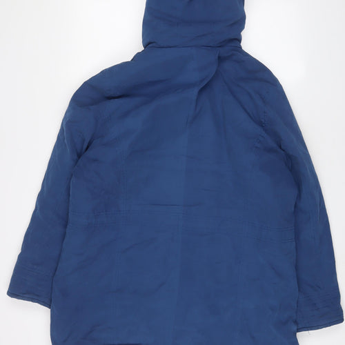 Bonmarché Womens Blue Quilted Coat Size 16 Zip