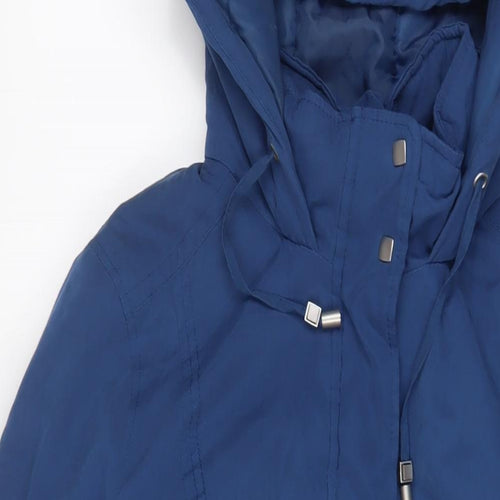 Bonmarché Womens Blue Quilted Coat Size 16 Zip