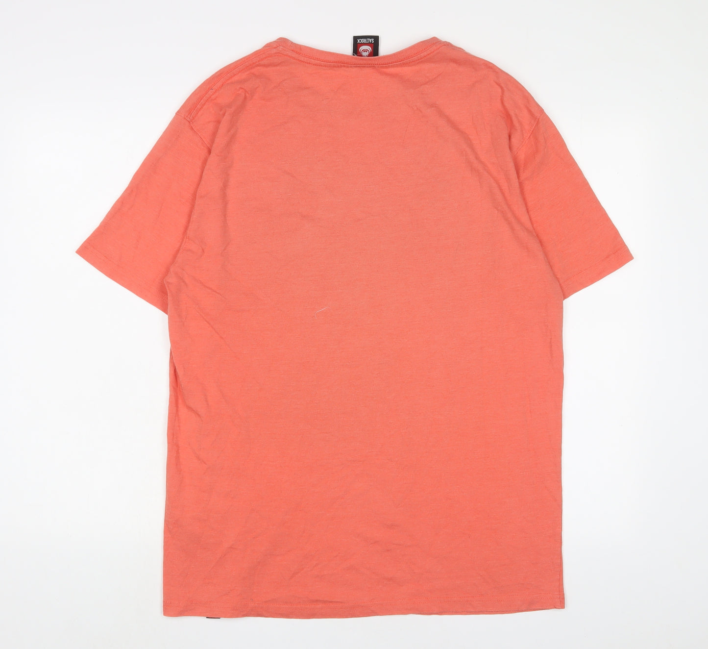 Saltrock Mens Orange Cotton T-Shirt Size XL Crew Neck