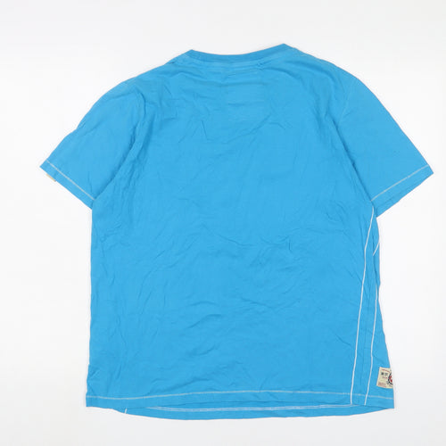 Tokyo Laundry Mens Blue Cotton T-Shirt Size L Crew Neck