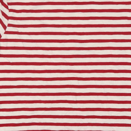 Ralph Lauren Mens Red Striped Cotton T-Shirt Size M Crew Neck