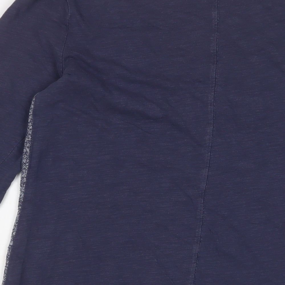 White Stuff Womens Blue Cotton A-Line Size 10 Crew Neck Pullover