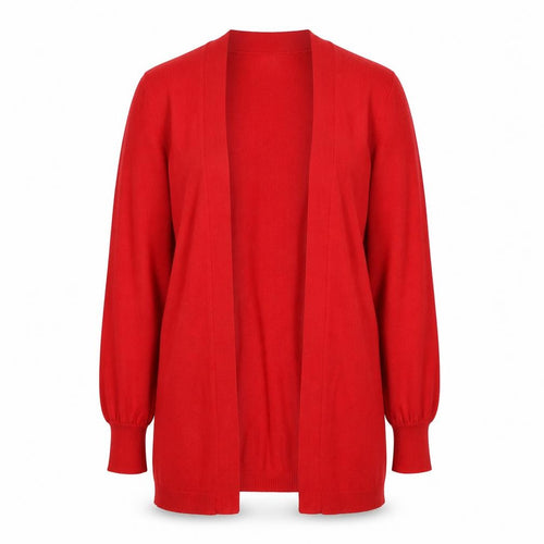 Monsoon Womens Red V-Neck Viscose Cardigan Jumper Size S - Open