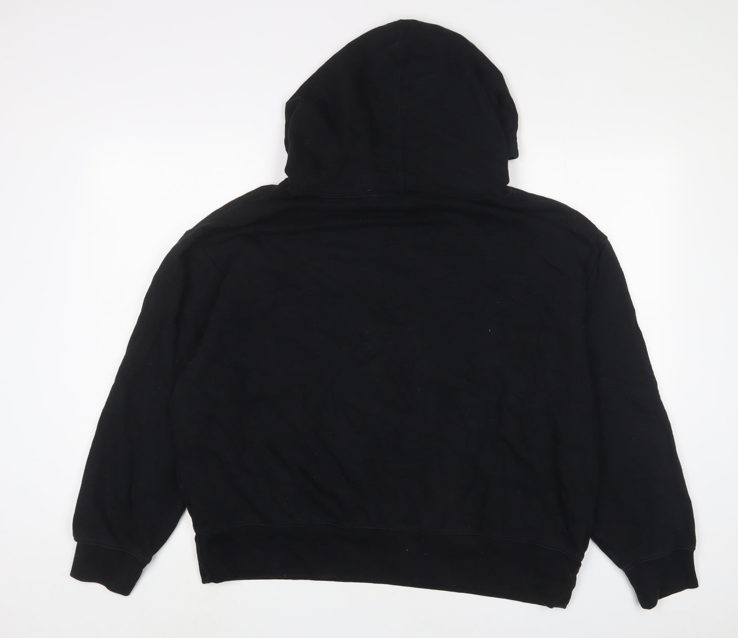 Gap Mens Black Cotton Pullover Hoodie Size XL