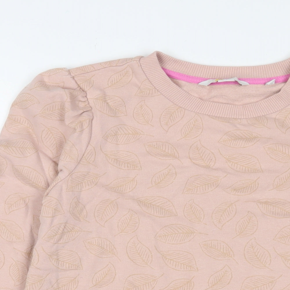 Boden Womens Pink Geometric Cotton Pullover Sweatshirt Size 8 Pullover