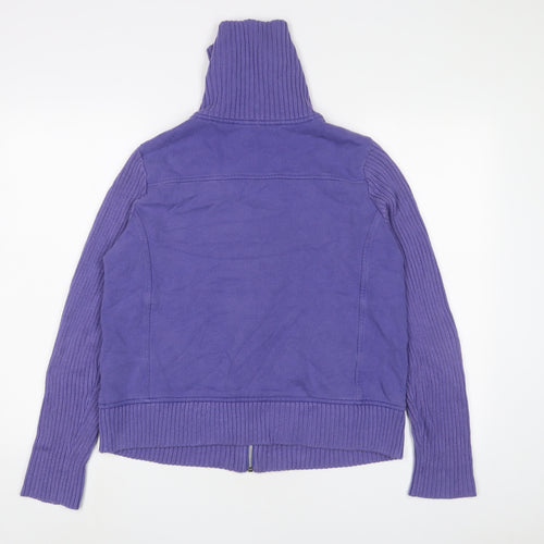 Maine Womens Purple Cotton Full Zip Sweatshirt Size 16 Zip