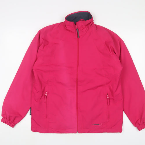 Mountain Life Womens Pink Jacket Coat Size 18 Zip - Logo, Embroidered