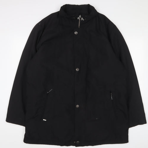 Bugatti Womens Black Quilted Coat Size XL Zip