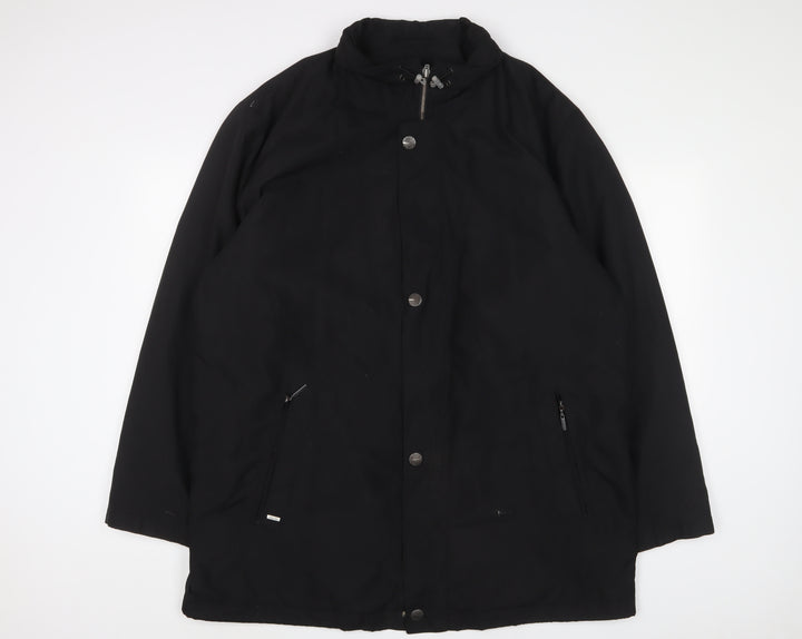 Bugatti Womens Black Quilted Coat Size XL Zip