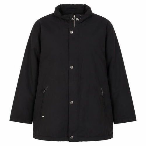 Bugatti Womens Black Quilted Coat Size XL Zip