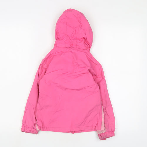 Mountain Warehouse Girls Pink Basic Coat Coat Size 5-6 Years Zip