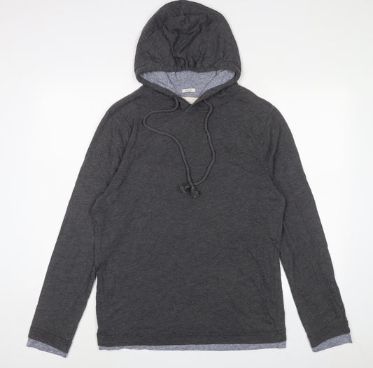 Abercrombie & Fitch Mens Grey Cotton Pullover Hoodie Size M