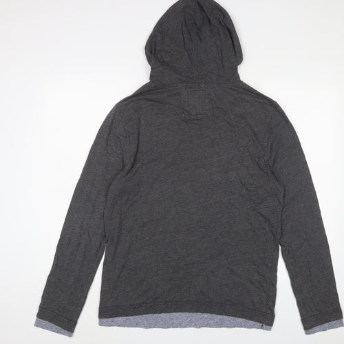 Abercrombie & Fitch Mens Grey Cotton Pullover Hoodie Size M