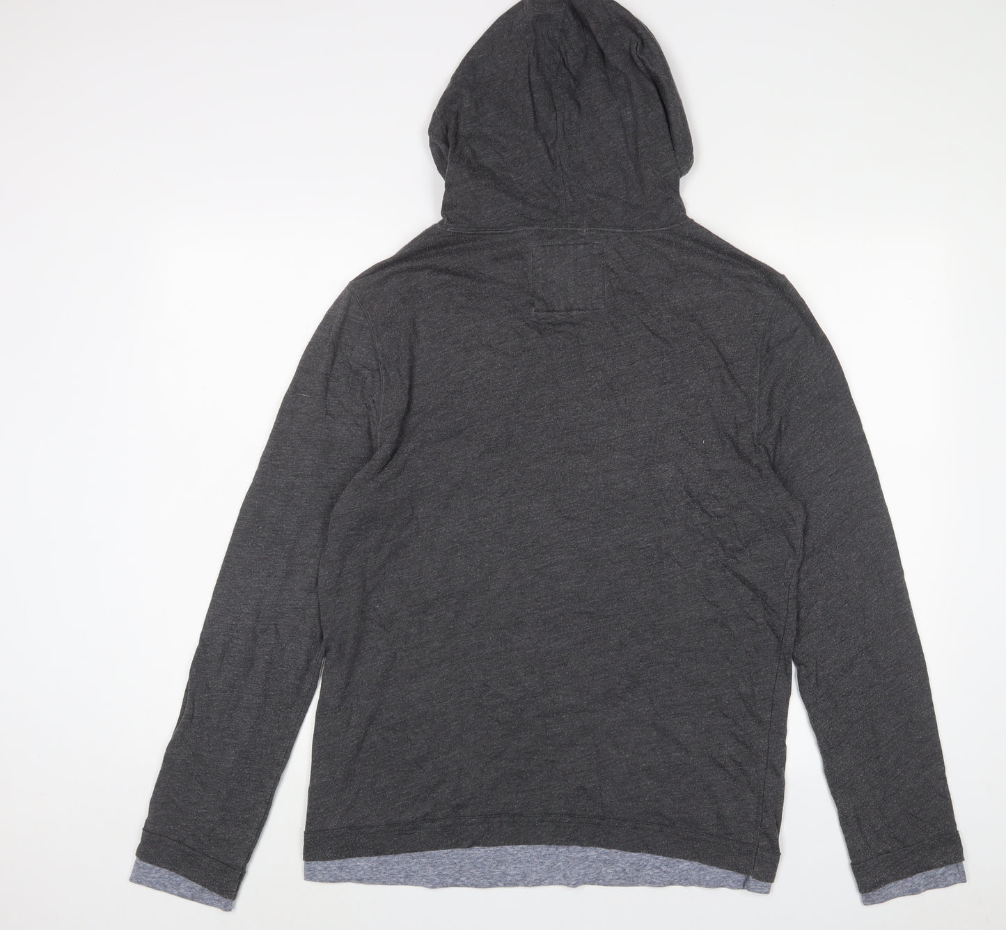 Abercrombie & Fitch Mens Grey Cotton Pullover Hoodie Size M