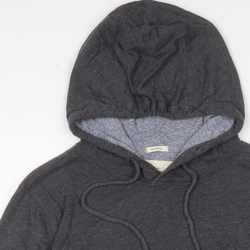 Abercrombie & Fitch Mens Grey Cotton Pullover Hoodie Size M