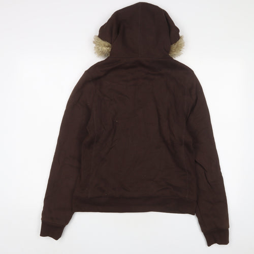 Eivissa Womens Brown Cotton Full Zip Hoodie Size L Zip