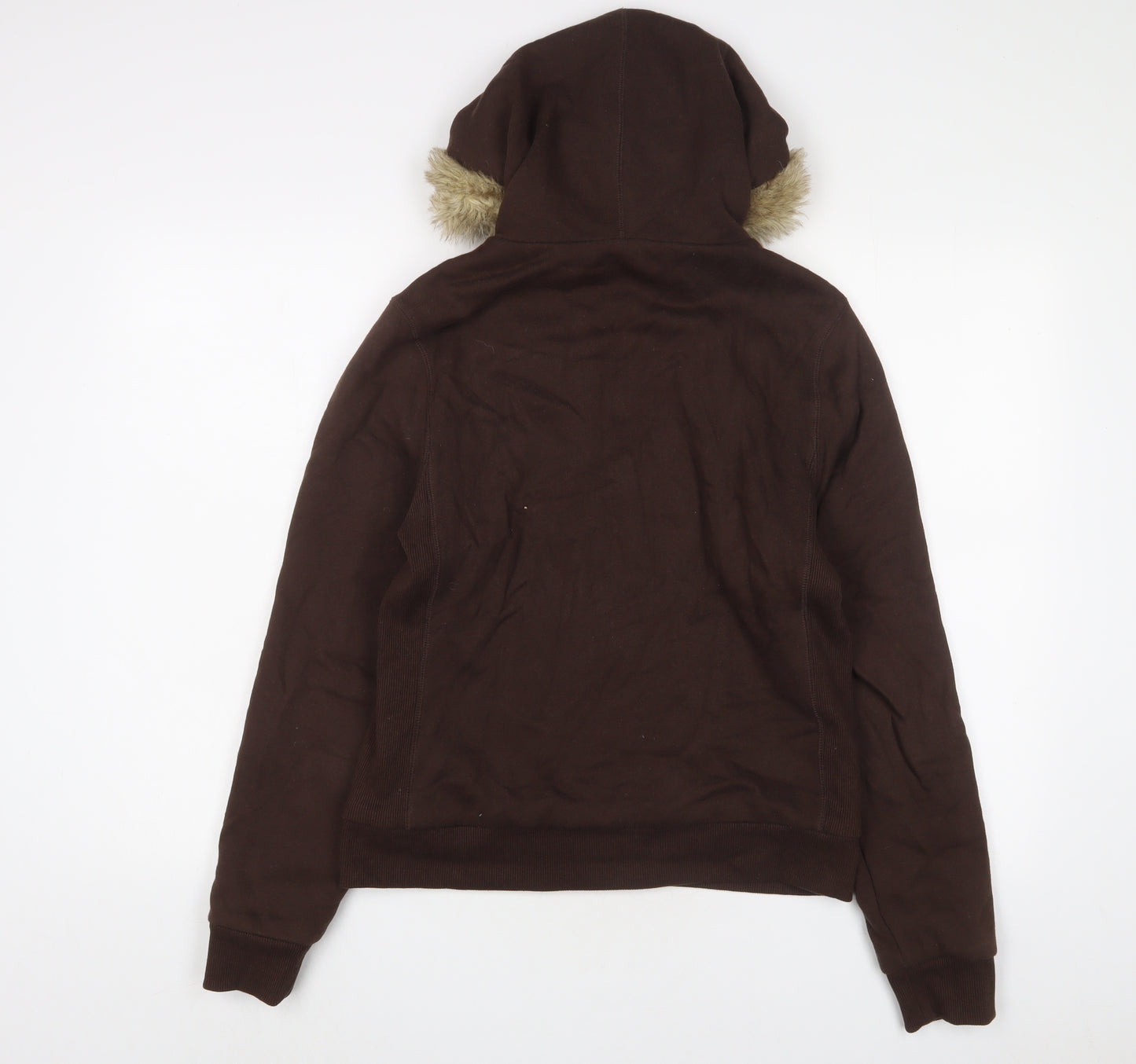 Eivissa Womens Brown Cotton Full Zip Hoodie Size L Zip